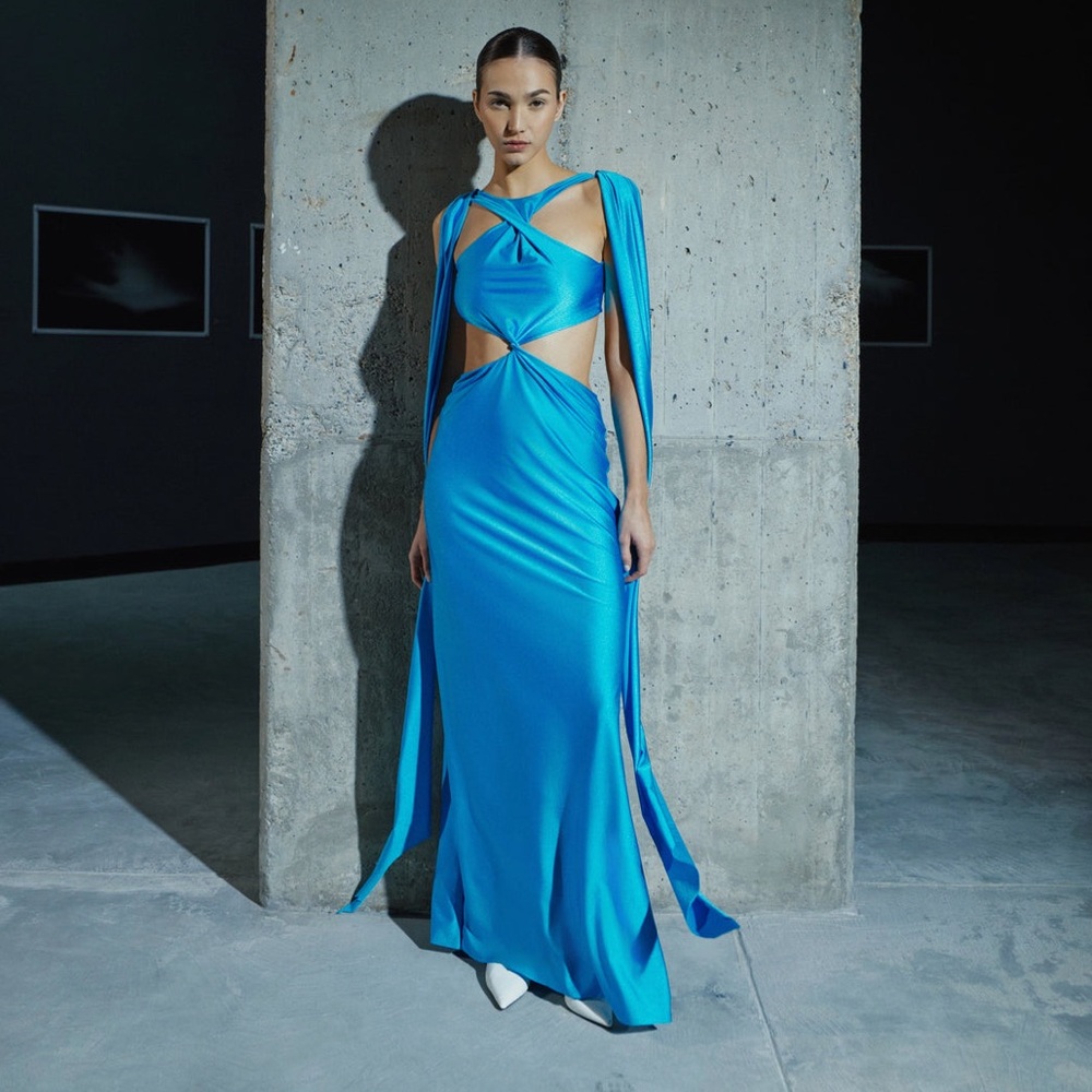 Baobab Ribera Maxi Dress Blue NWT